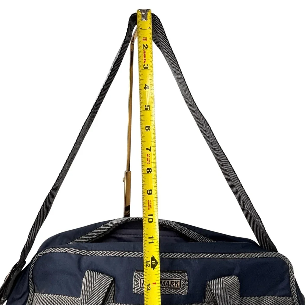 Vintage Hallmark Laptop Briefcase Messenger Bag Blue Nylon Shoulder Case 16